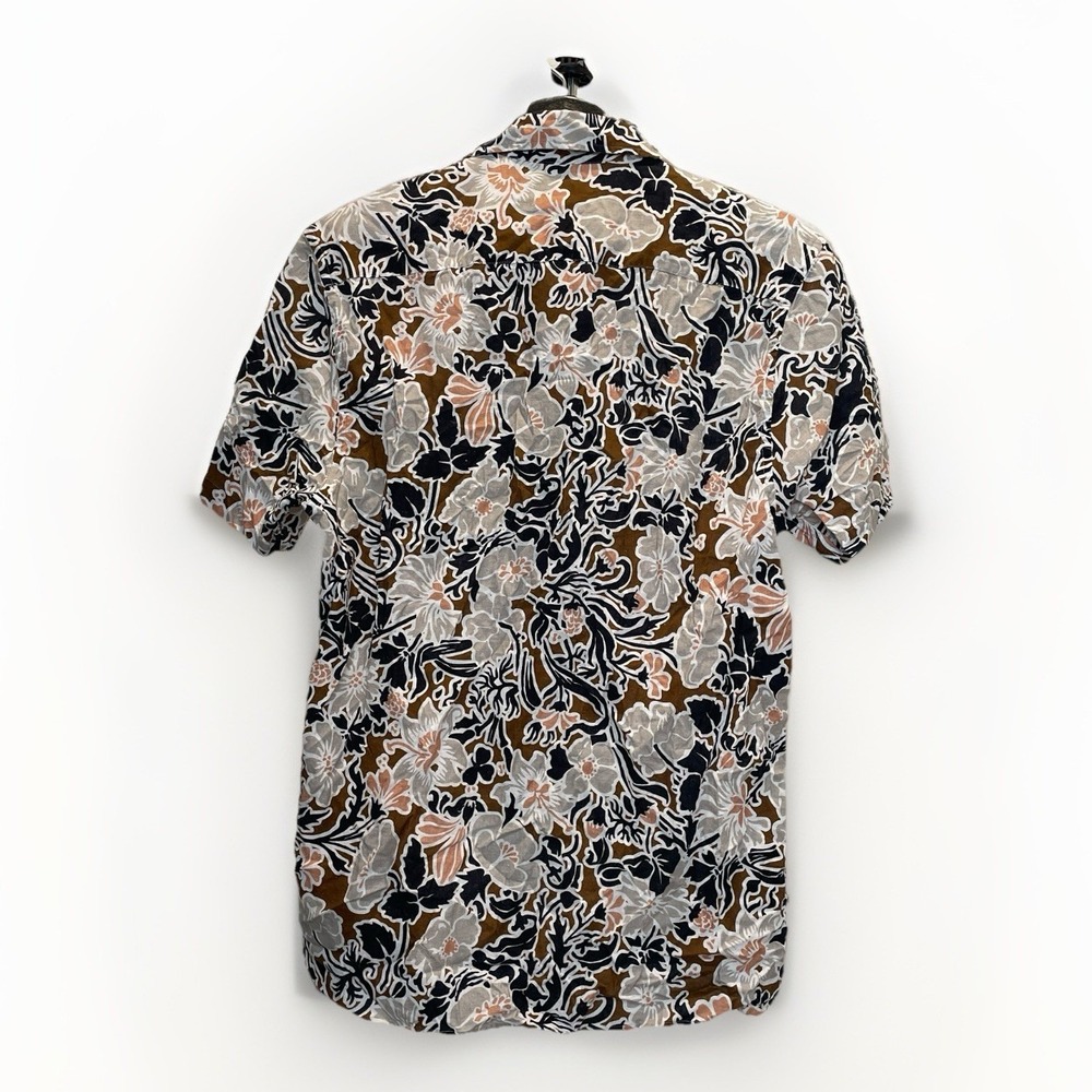 Ted Baker London Floral Regular Fit Short Sleeve Button Down Shirt Size 3 Medium - Picture 6 of 8
